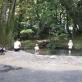 German rowers colling off in the creek